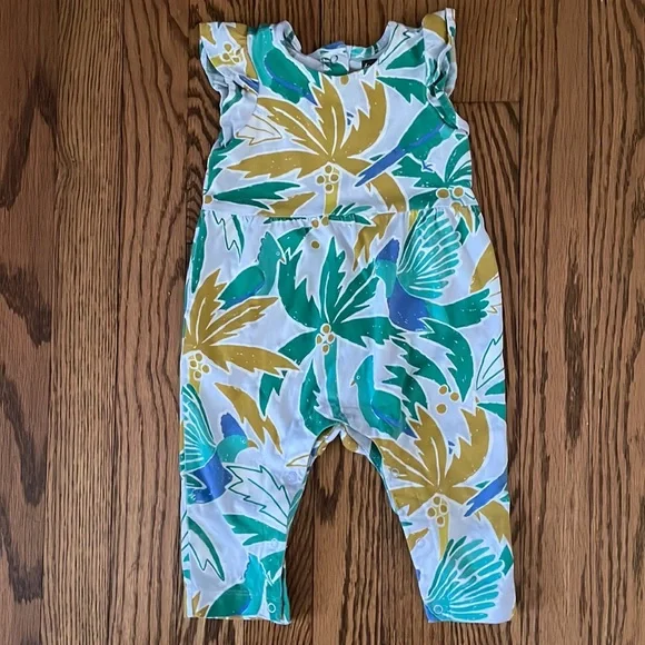 Tea Collection Kids One Pieces - Pink, Green, Blue Floral - Picture 2 of 6